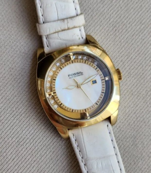 Relógio feminino dourado FOSSIL Arkitekt automático ES-1366. - Foto 2