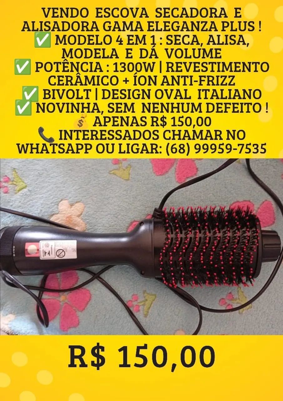 Escova alisadora 4 em 1