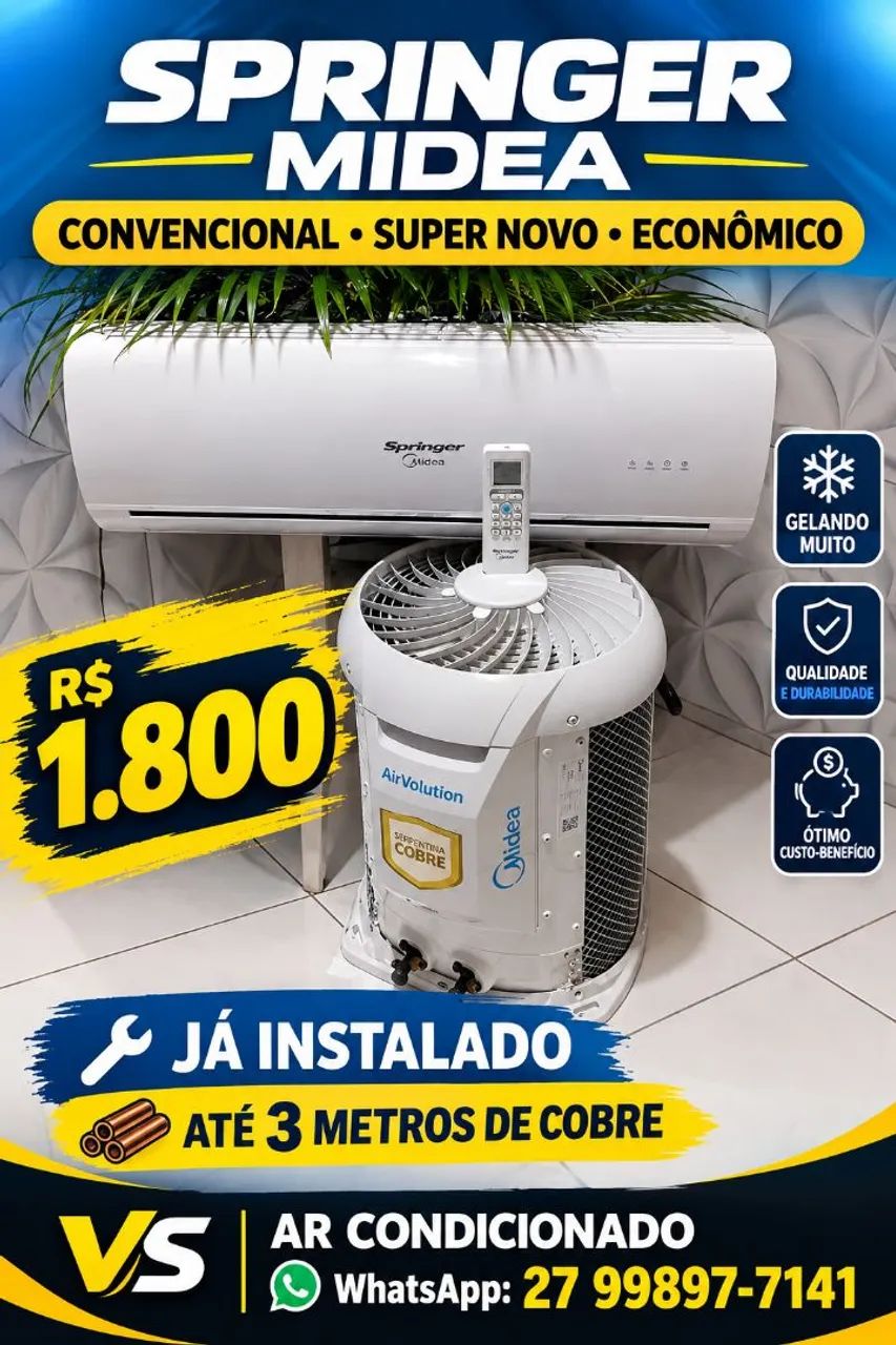 Ar condicionado Midea 9000btus