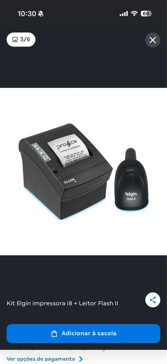 Kit Elgin impressora i8 + Leitor Flash II - Foto 2