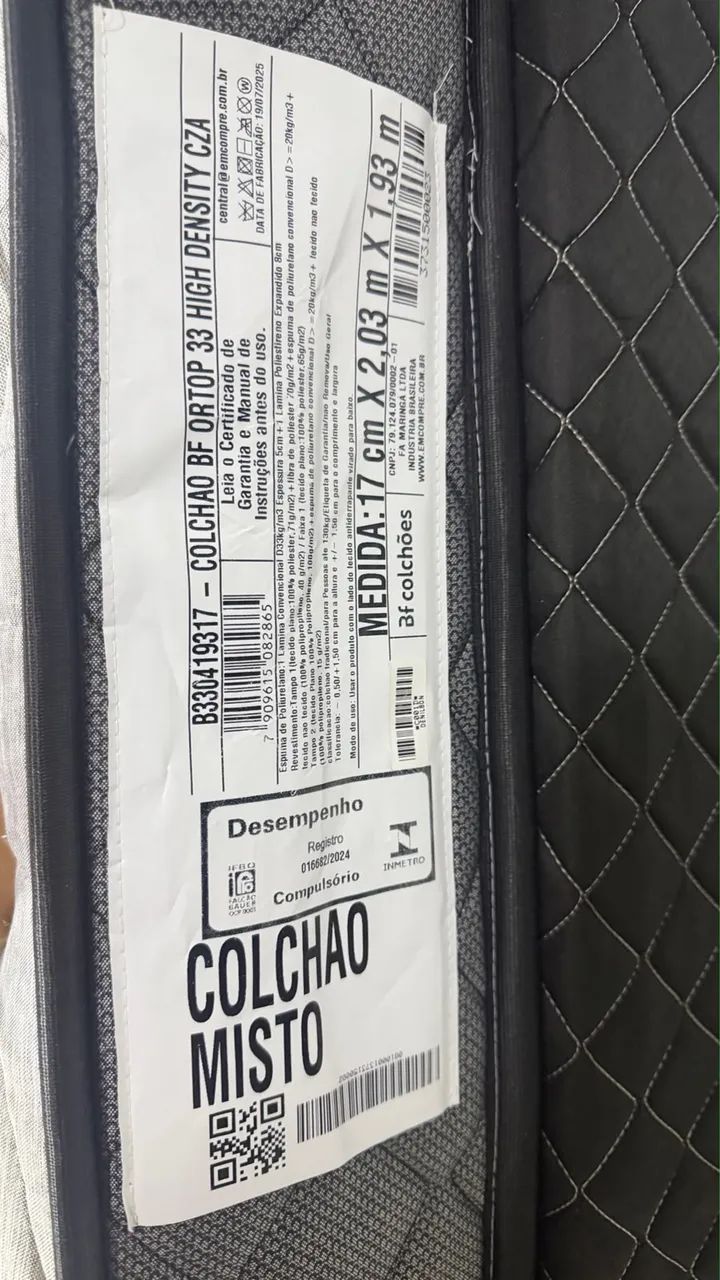Cama Box king size semi nova , recém comprada, com colchão