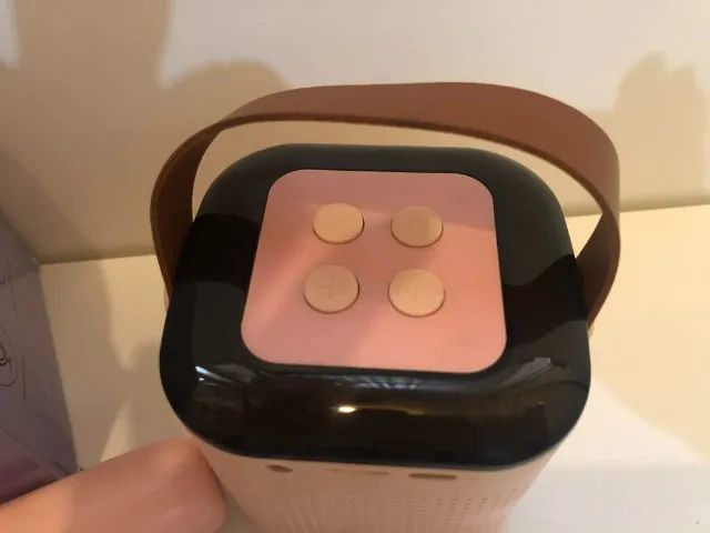 Mini Caixa de Som Bluetooth com Microfone Karaokê Infantil - Foto 4