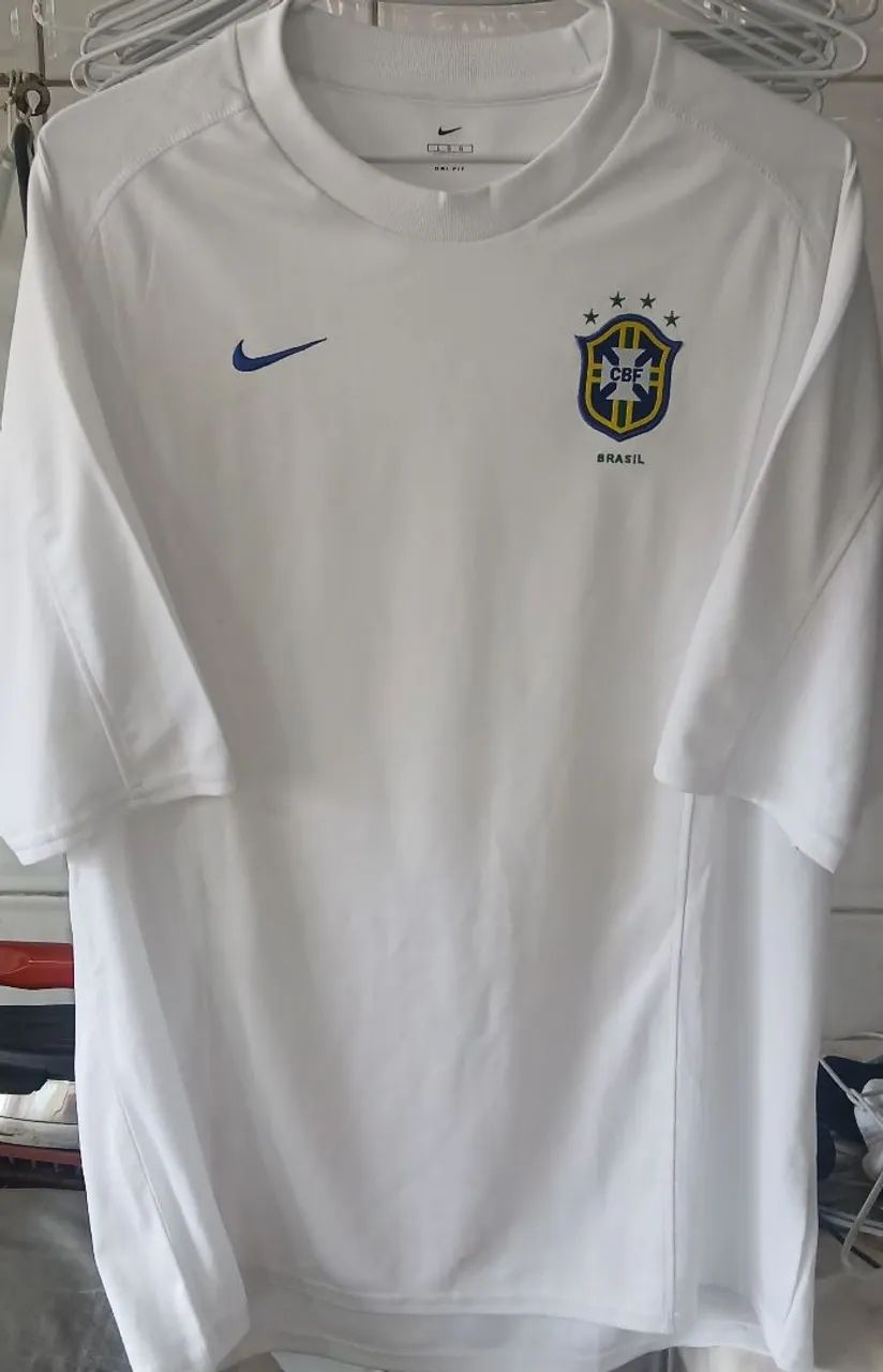 Camisa Seleção Brasil Nike 2001 Branca Unif 3 Tam G Rara Frete Grátis - Foto 2