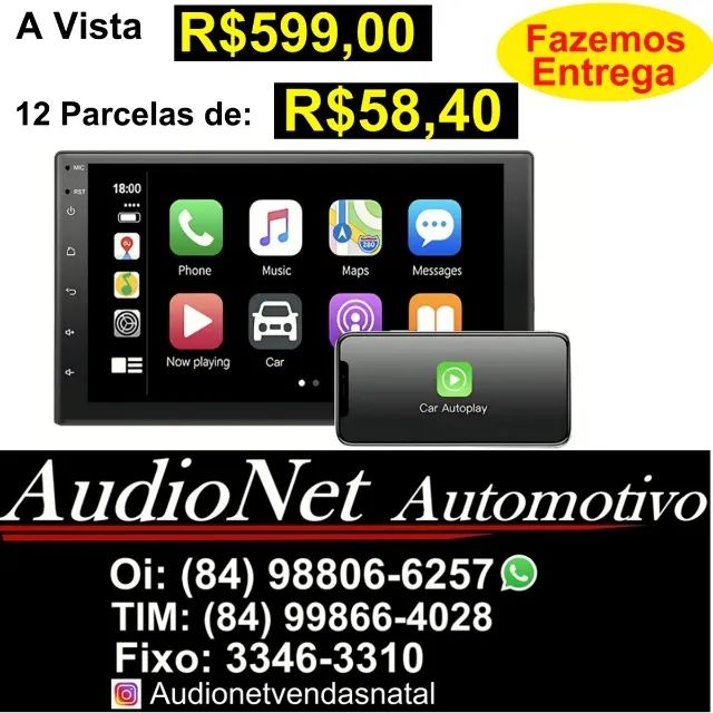Multimidia 9 Polegadas Carplay Android Auto Sem Fio Ios e Smartphone Aceita Camera Usb Com - Foto 2