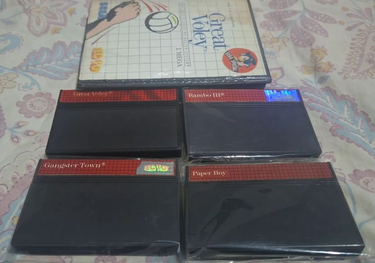 Lote 4 Jogos Master System Tec Toy