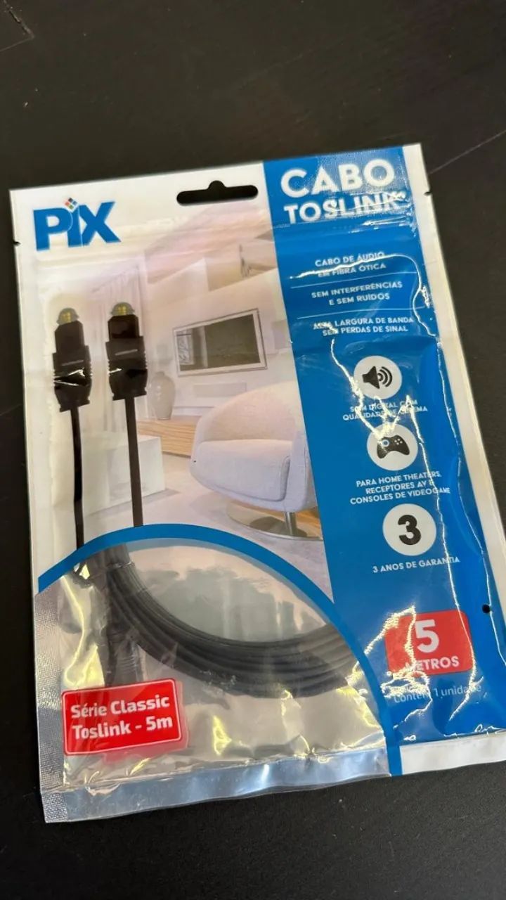 Cabo Optico Audio Toslink 