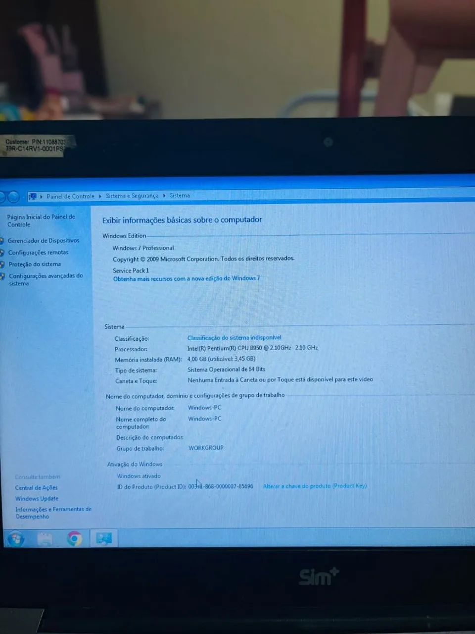 Notebook SIM+ Pentium B950 | 4GB RAM | Formatado e Pronto pra Usar - Foto 3