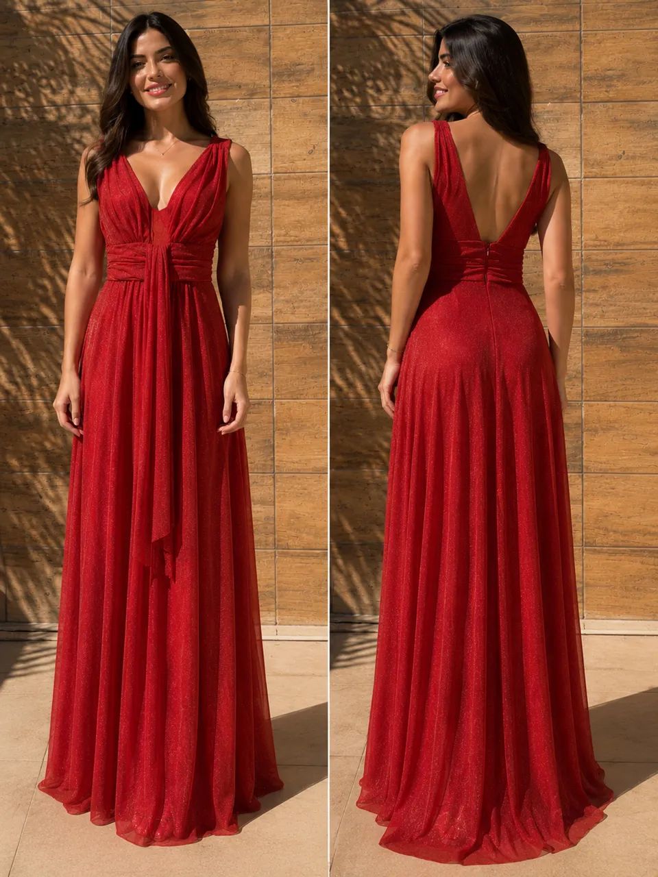 Vestido longo vermelho - Foto 4