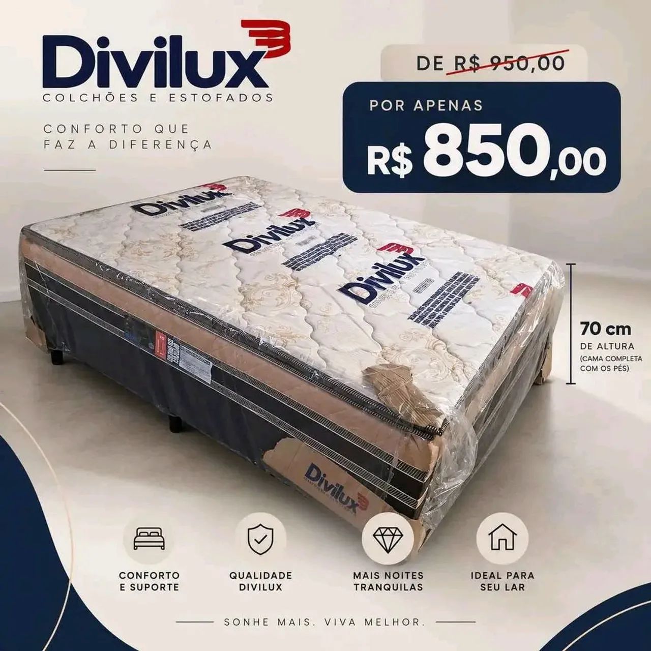 CAMAS BOX DE CASAL COM PILLOW 