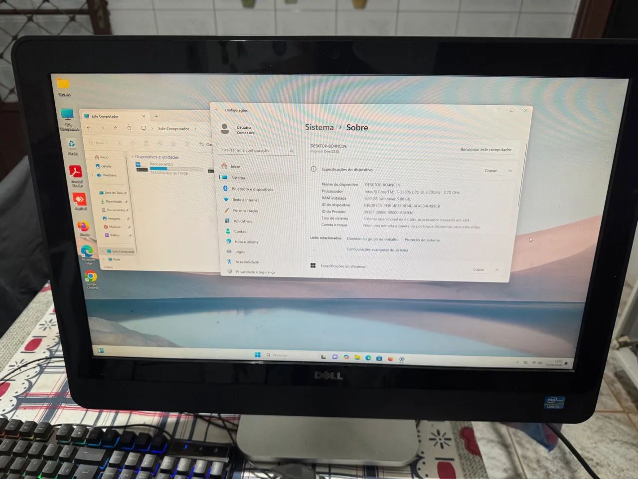 All in One Dell 23 Polegadas