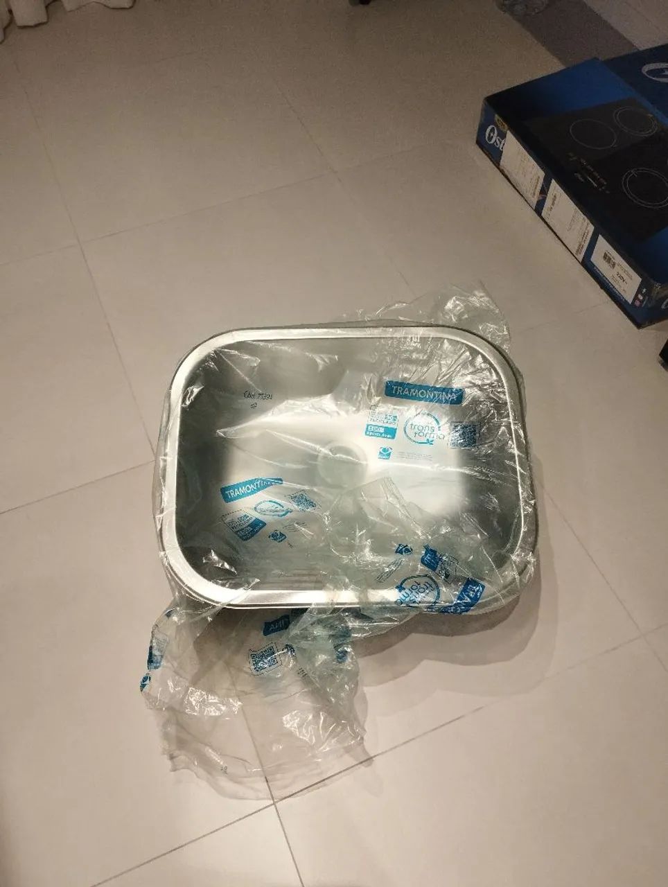 Tanque Tramontina Hera 50x40 34l Escovado Vál. 3 1/2 Outlet Acetinado - Foto 3