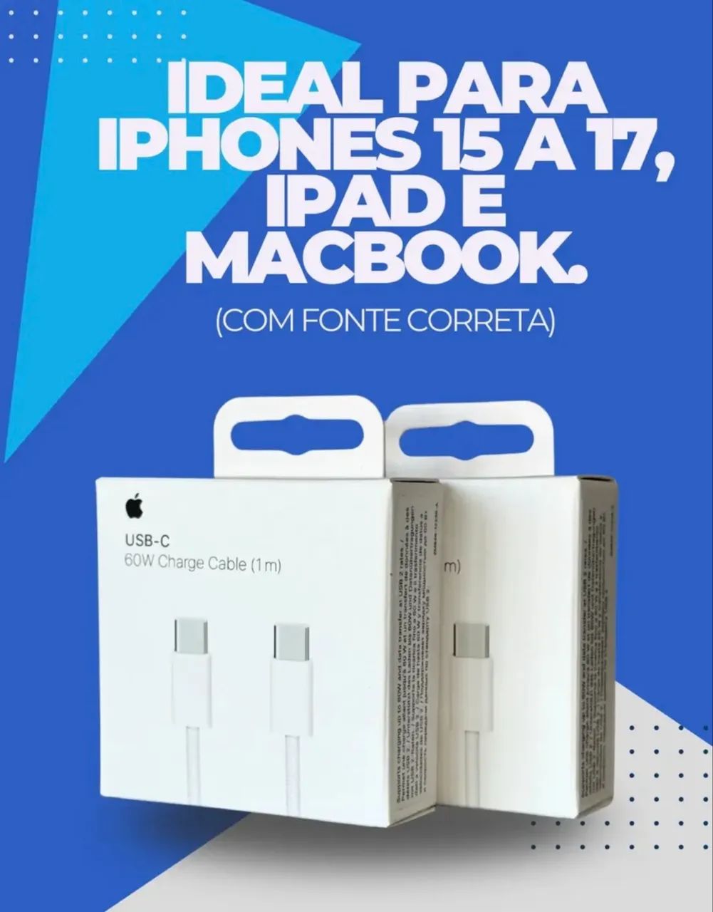 Cabo iphone USB c do 15 ao 17  - Foto 3