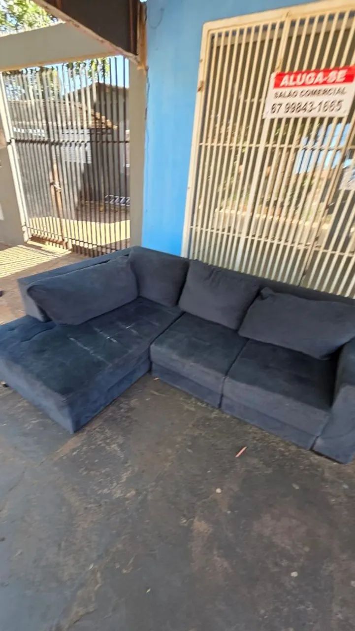 sofa de canto com chaise e acentos retrátil usado ( ENTREGA GRÁTIS ) - Foto 2