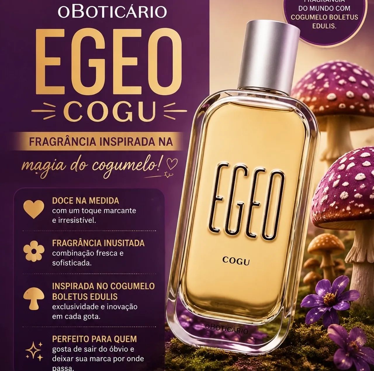 perfume Boticário Deo Colônia Egeo Cogu - 90ml - Foto 2