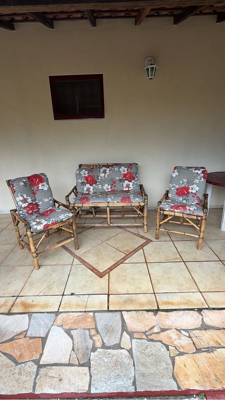 Conjunto de sofá de cana