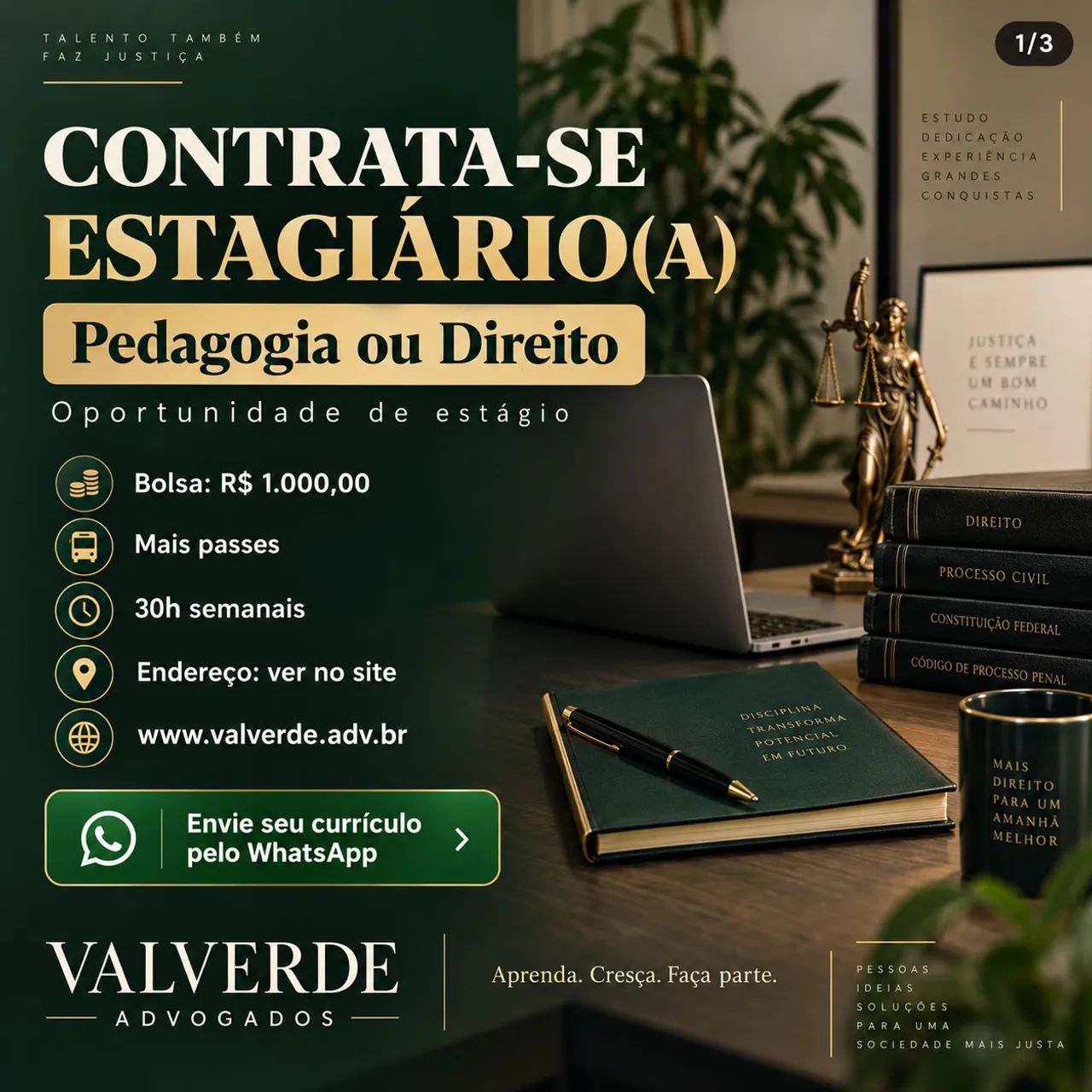 ? CONTRATA-SE ESTAGIÁRIO(A)