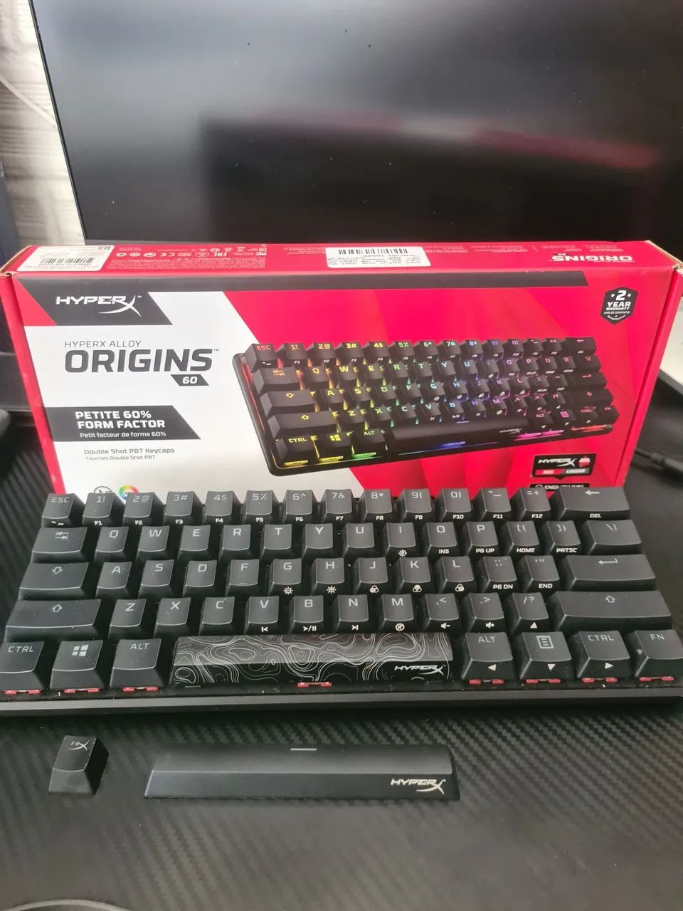 Teclado hyperx alloy origins 60, Preto