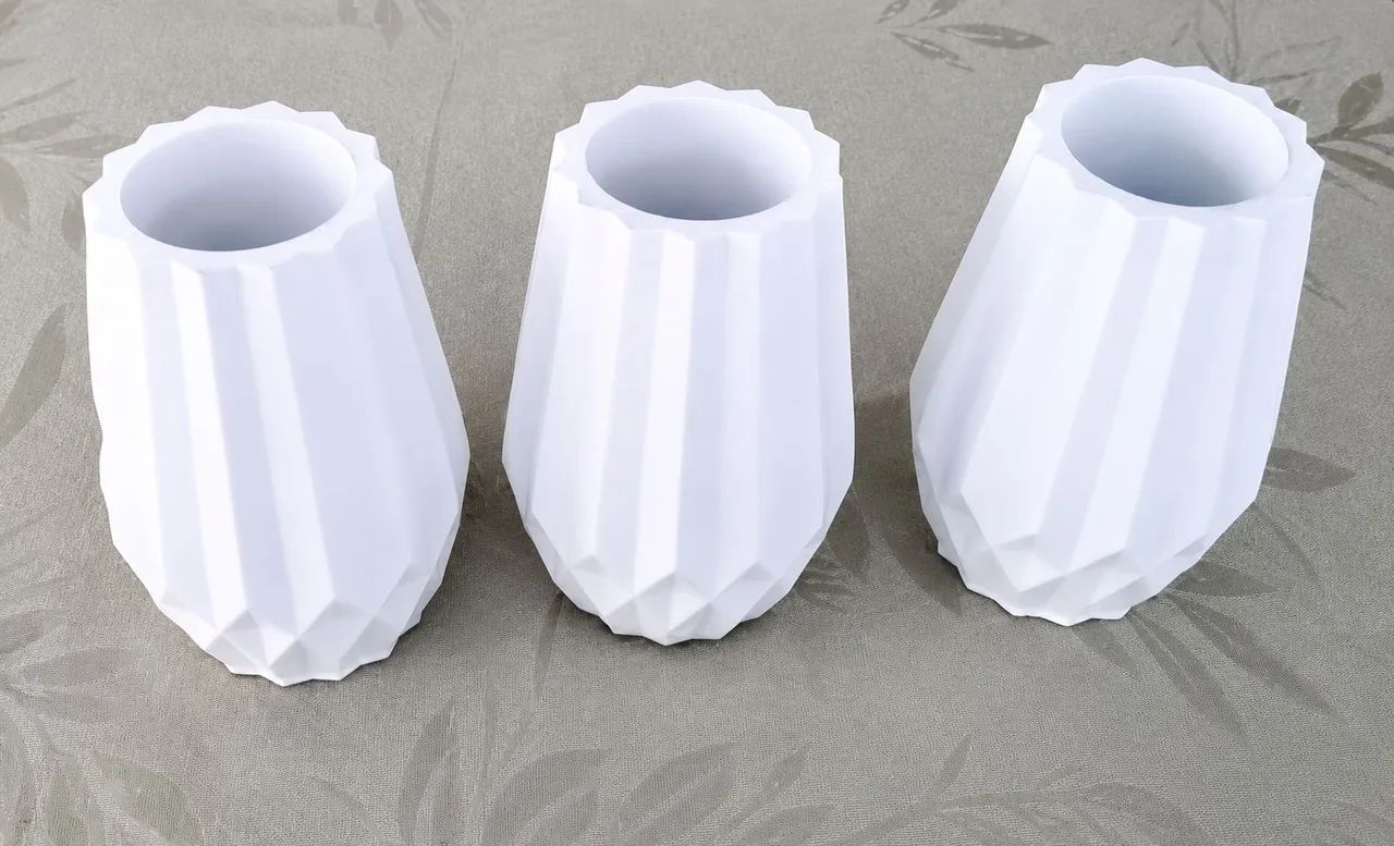 Kit 10 Vasos Geométricos Decorativos  - Foto 2