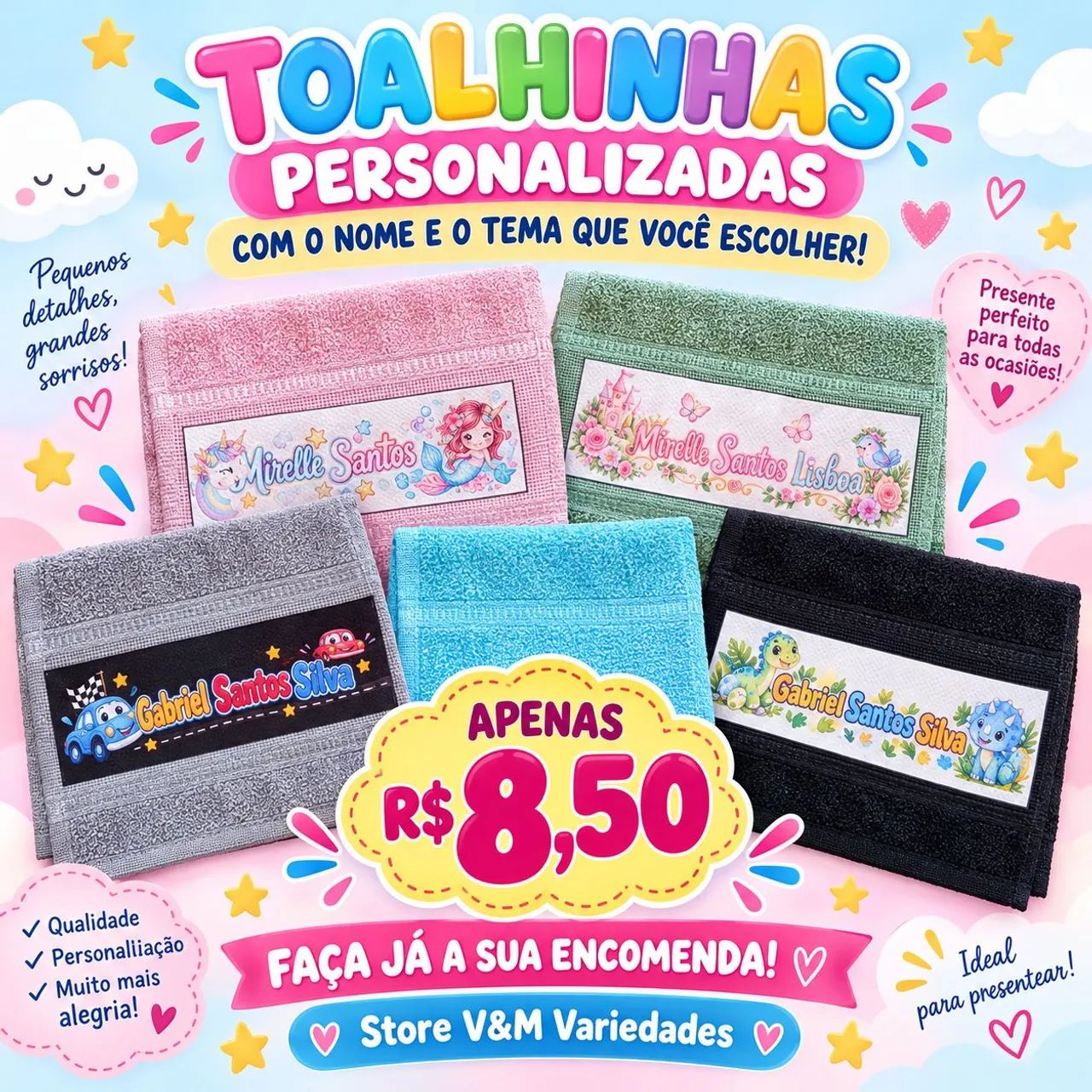 Toalhinhas personalizadas 