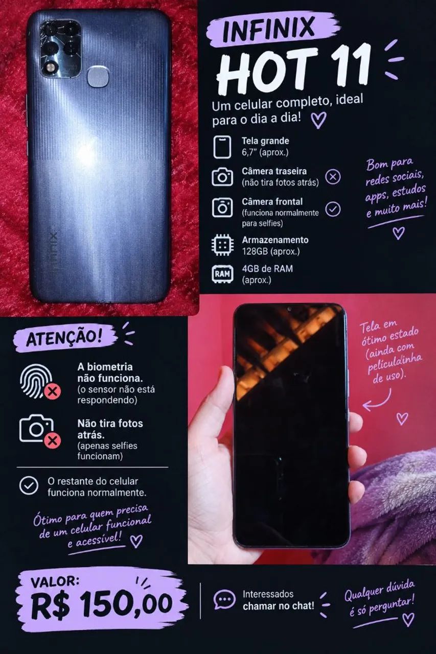 Celular Infinix Hot 11 (Usado)