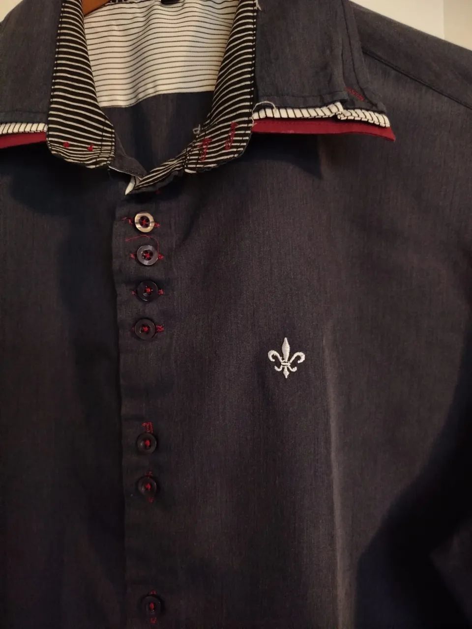 Camisa social Dudalina azul 46 - Foto 2