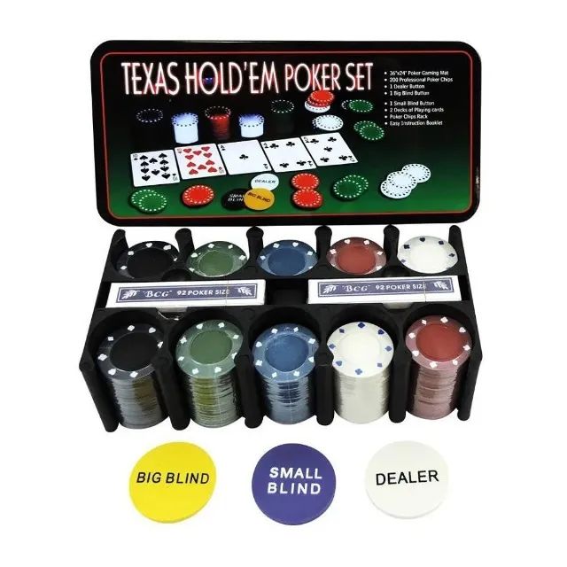 Poker Profissional Chips Jogo Com 200 Fichas  - Foto 5
