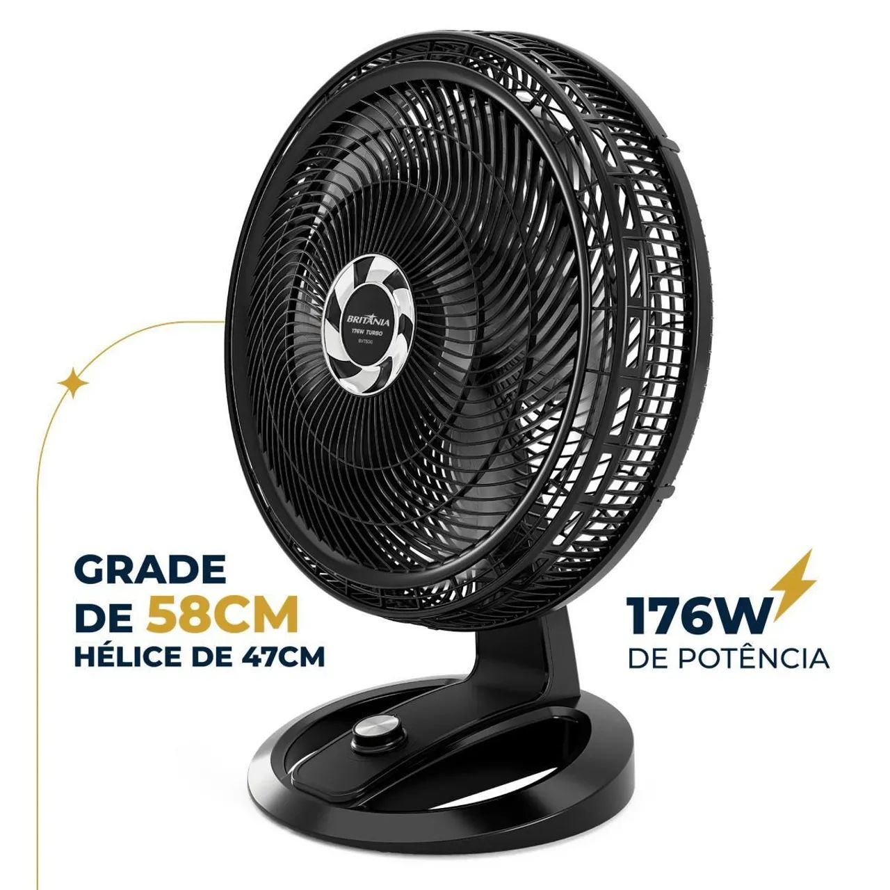 Ventilador Britânia BVT500 2 em 1 Maxx Force 6 Pás 176W 127V - Foto 5
