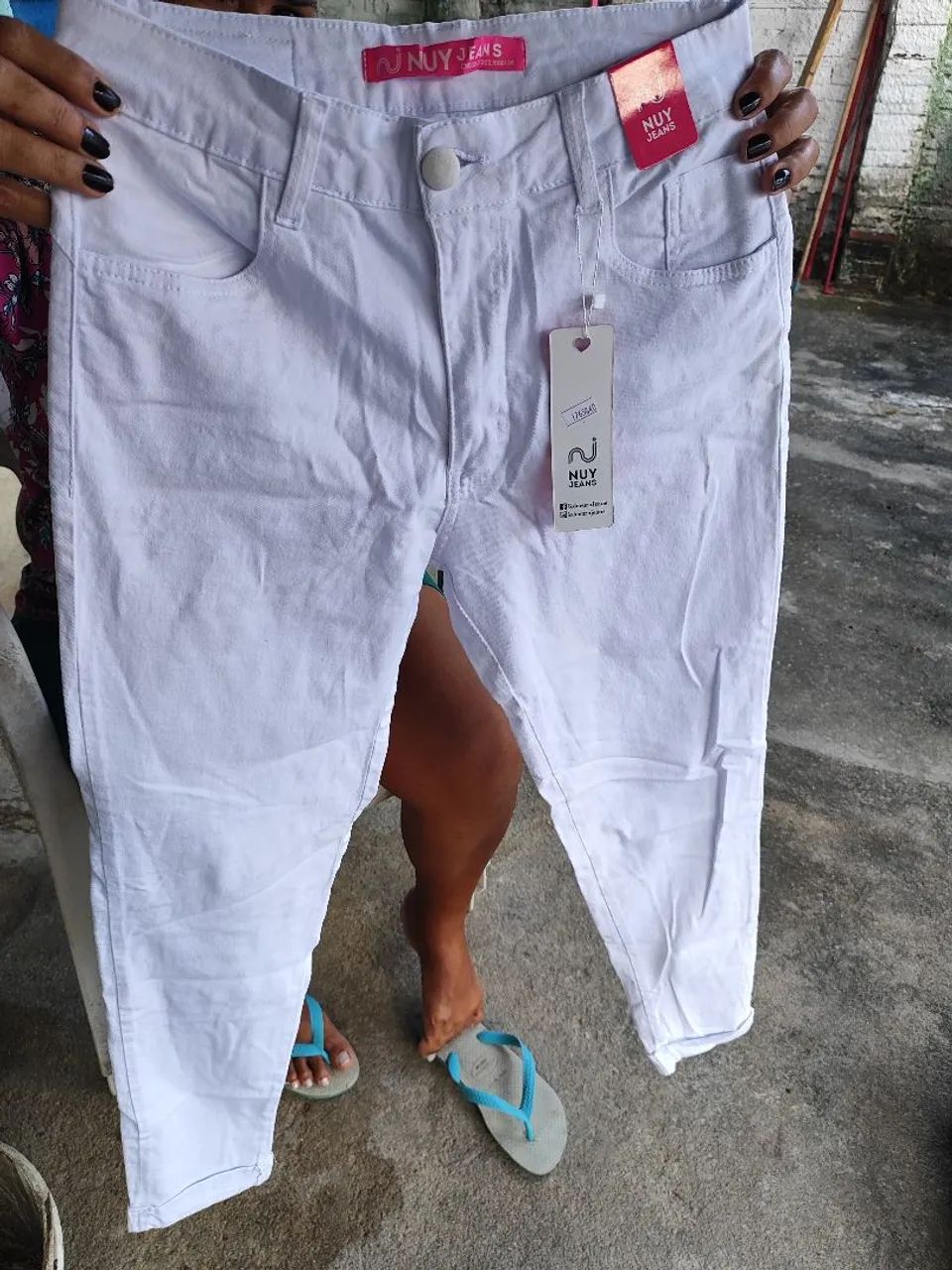 Vendo calça branca Tam. 40 - Foto 3