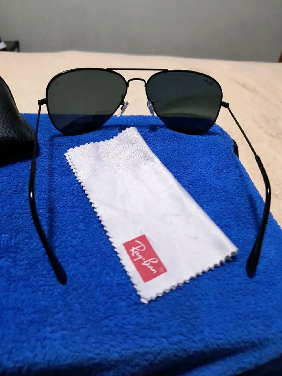 óculos de sol rayban aviator preto - Foto 2