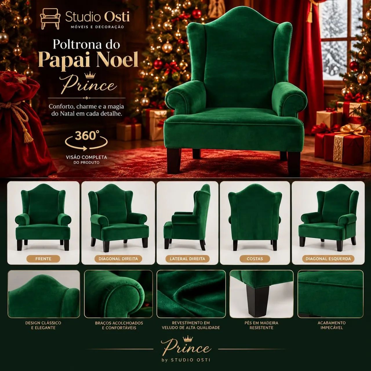 Poltrona Trono do Papai Noel