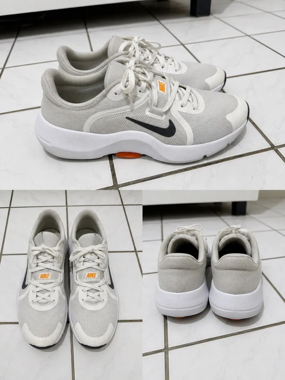 tênis nike cinza e preto