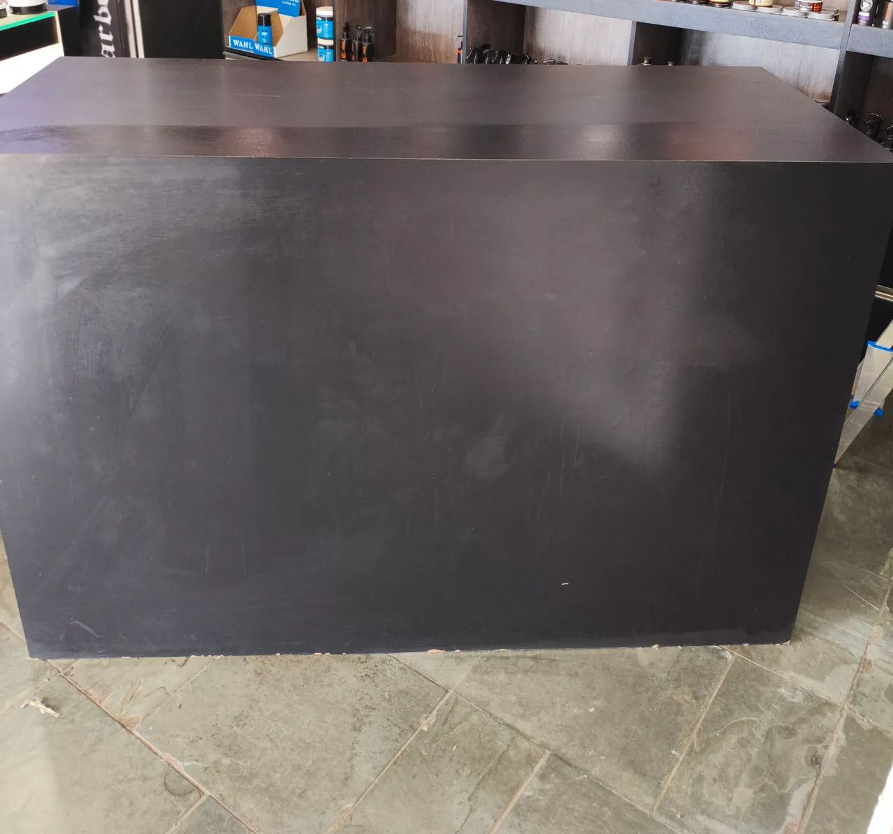 Balcão de atendimento e caixa em MDF reforçado, 1mX65cmX1.49cm