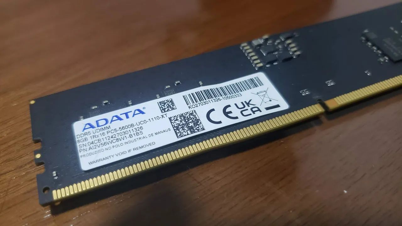 Memória 8GB DDR5 ADATA 5600MHz - NOVA445600628863160321