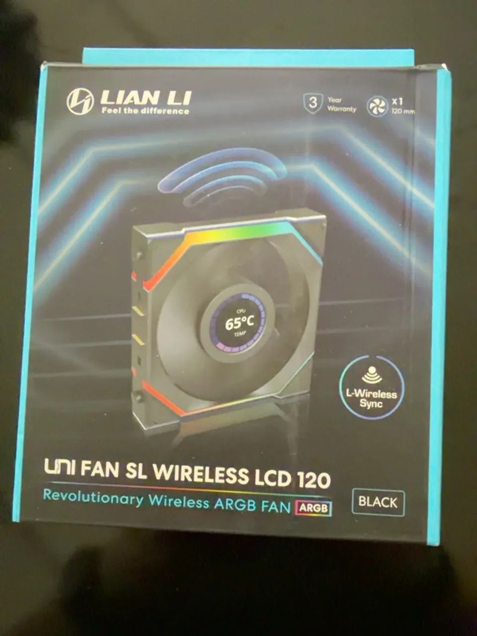 Kit 7 Fans Lian Li SL Wireless LCD 120mm - 6 Reverse + 1 Normal + Controladora