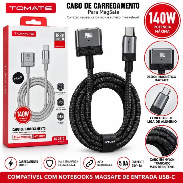 Cabo Compativel Com Somente Com Magsafe 3 Macbook A2681 96w 140w - Foto 3