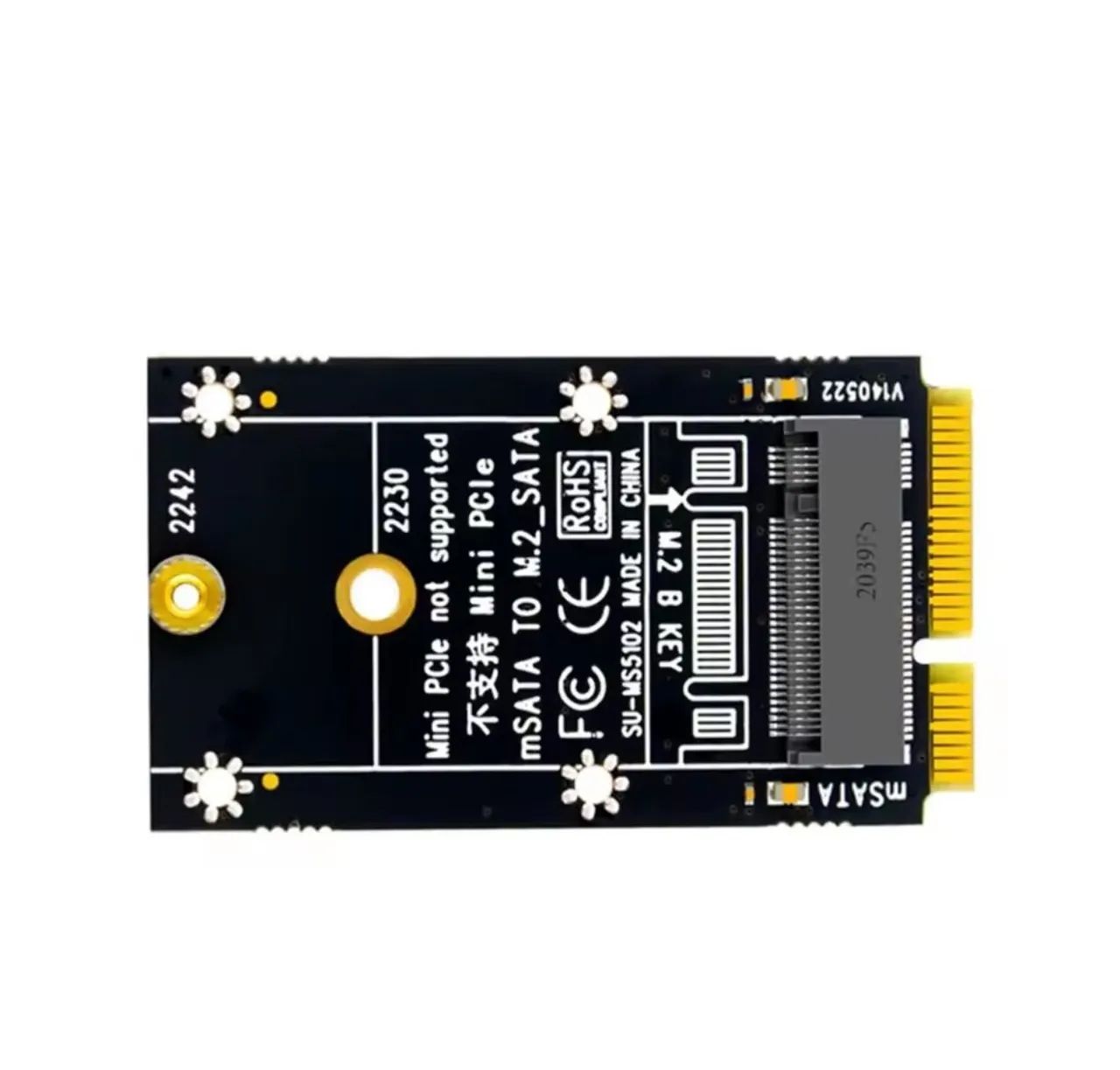 Placa Adaptadora mSATA para SSD M.2 SATA (NGFF) B-Key / B&M-Key