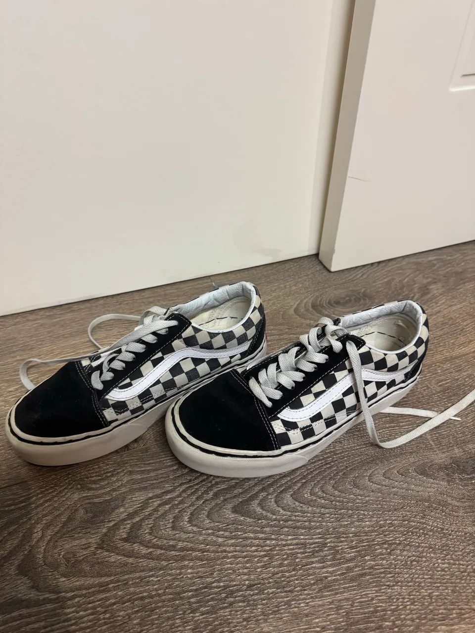 Tênis vans quadriculado plataforma 