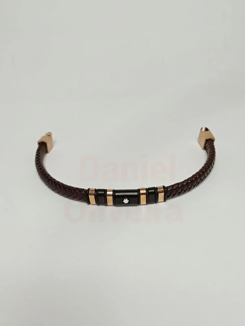 Pulseira de couro Montblanc Marrom Rose - Foto 3