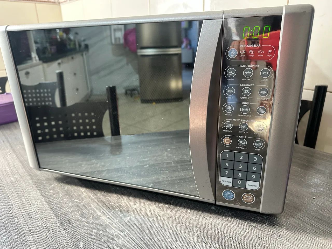 Microondas Eletrolux 31L espelhado inox 