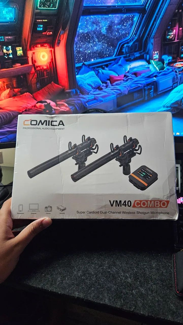 Microfone Shotgun wireless Comica VM40 Combo