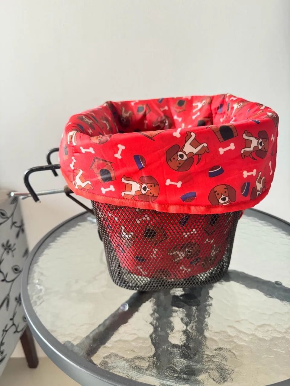 Cesta de bicicleta com estofado para cachorro (retirável) - Foto 3