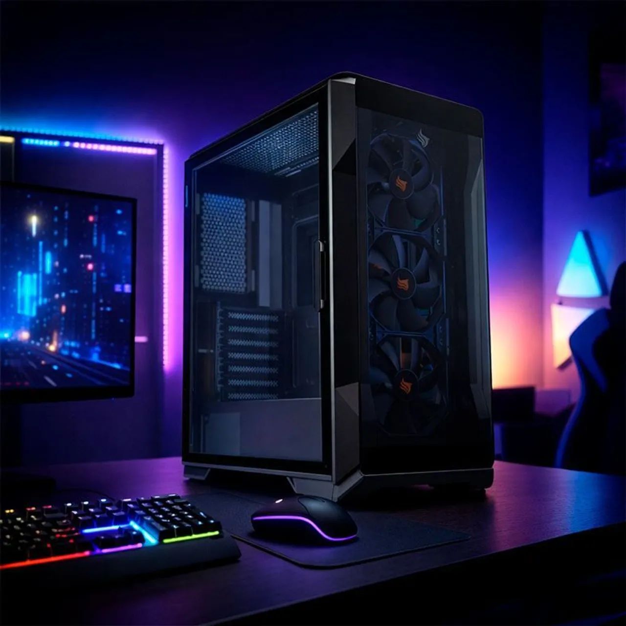 Gabinete Pichau pouter 3 Black (sem RGB) - Foto 2