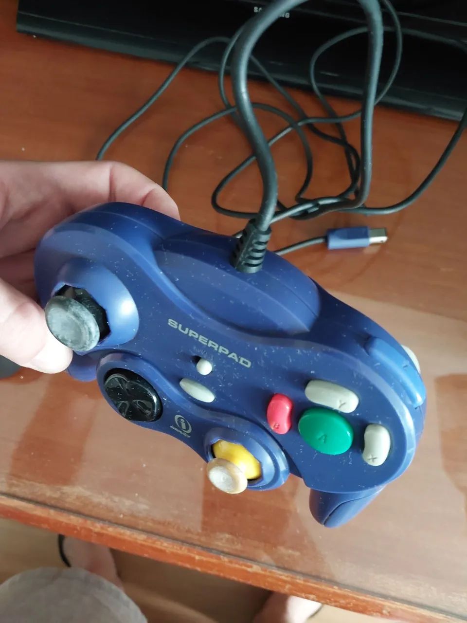 Controle Gamecube azul usado - Foto 3