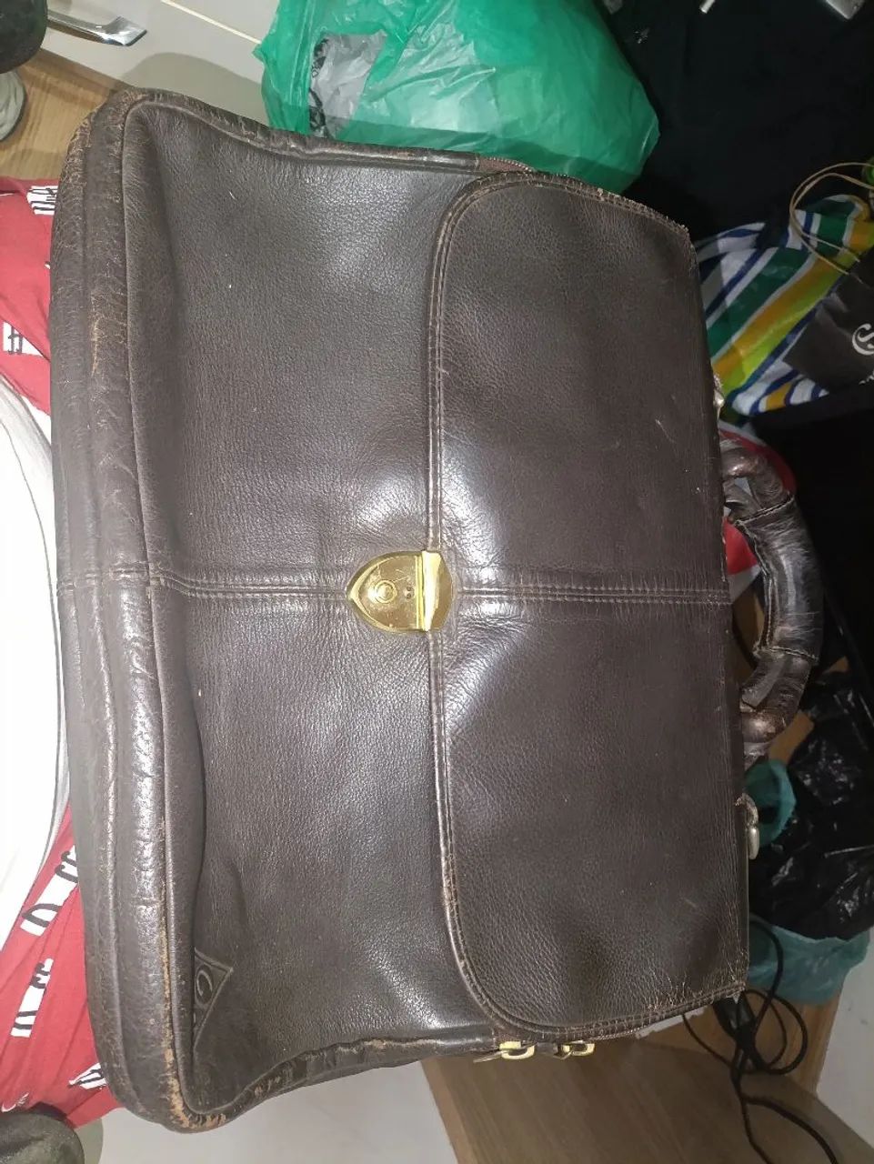 Bolsa de couro marrom  - Foto 2