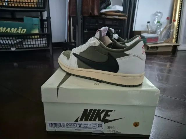 Travis Scott x Air Jordan 1 Low OG SP Medium Olive - Foto 5