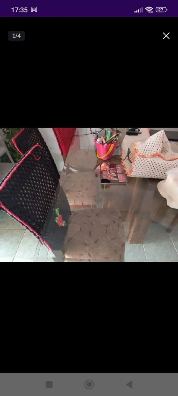 Mesa sala jantar com 6 cadeiras madeira  - Foto 5