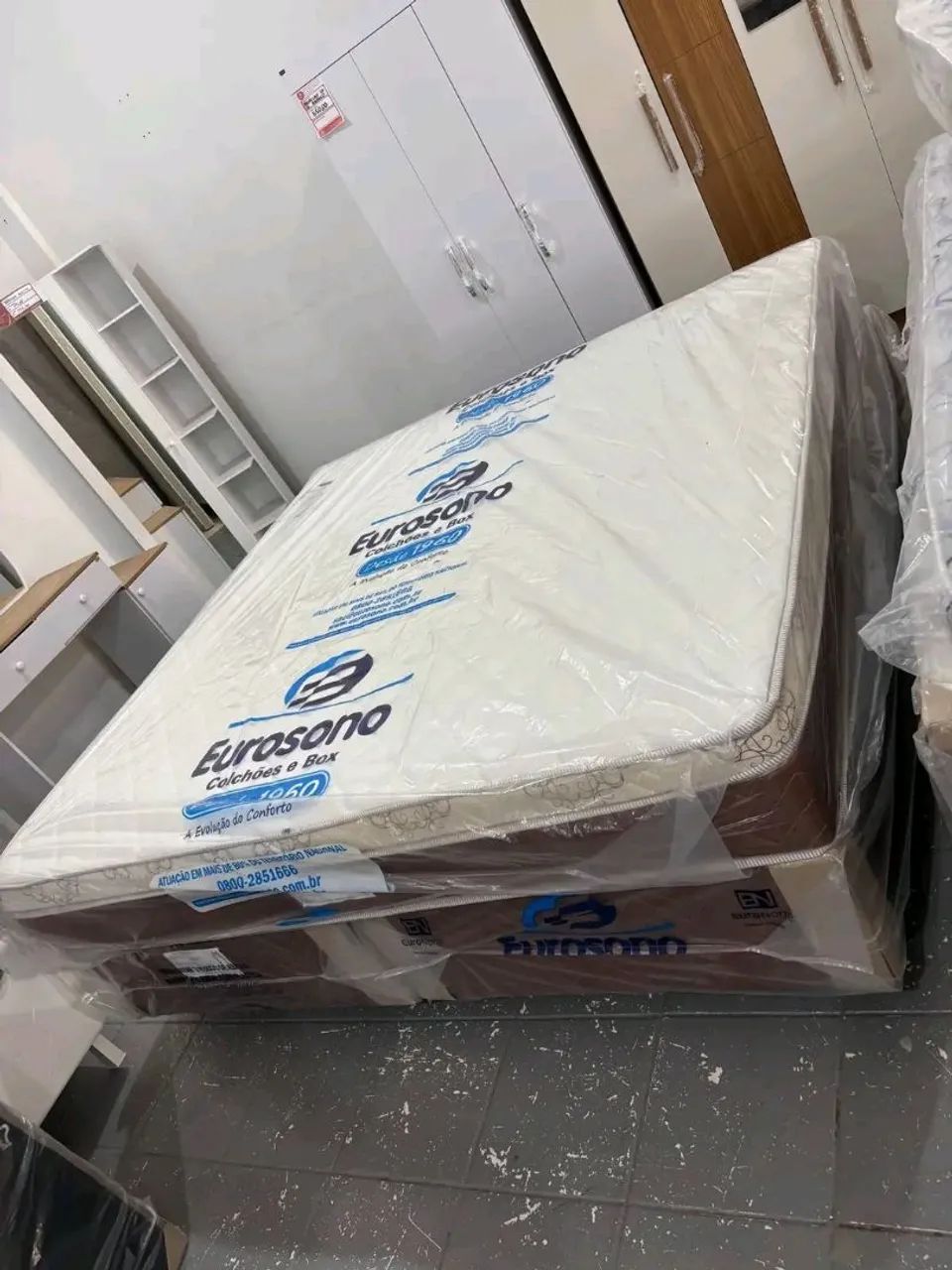 Cama box super King molas ensacadas nova - Foto 3