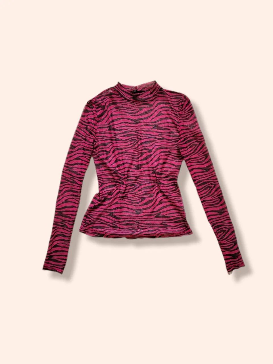 Blusa tule zebra rosa carnaval
