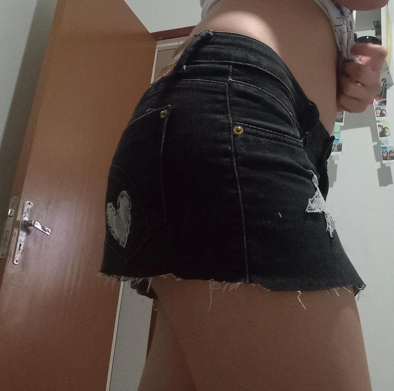 Mini saia love stars jeans - Foto 4