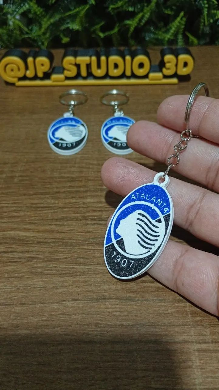 Kit 3 chaveiros do Atalanta Time da Itália - Foto 3